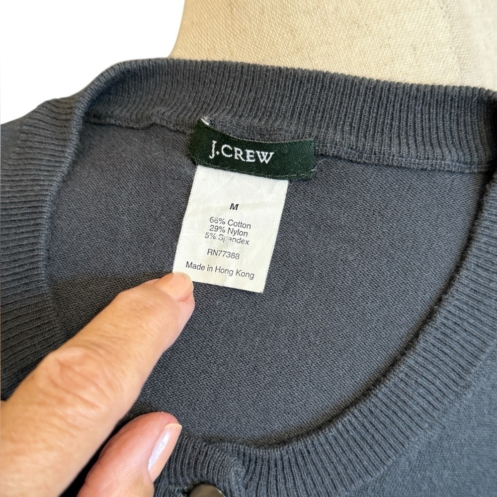 J. Crew Gray Button Down Cardigan Sweater. Size M #1832 - Picture 5 of 5